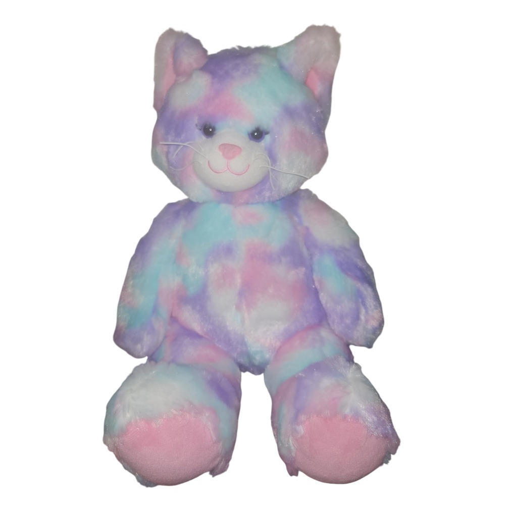 Build A Bear Pastel Swirl Kitty Cat Plush Stuffed Animal  Tie Dye